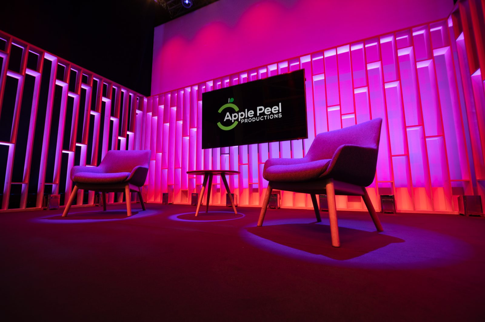 Fareham studio set, pink lighting